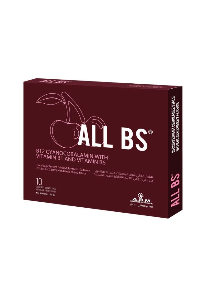 ALL BS Multivitamin Syrup, Black Cherry Flavor, 10ml - 10 Vials